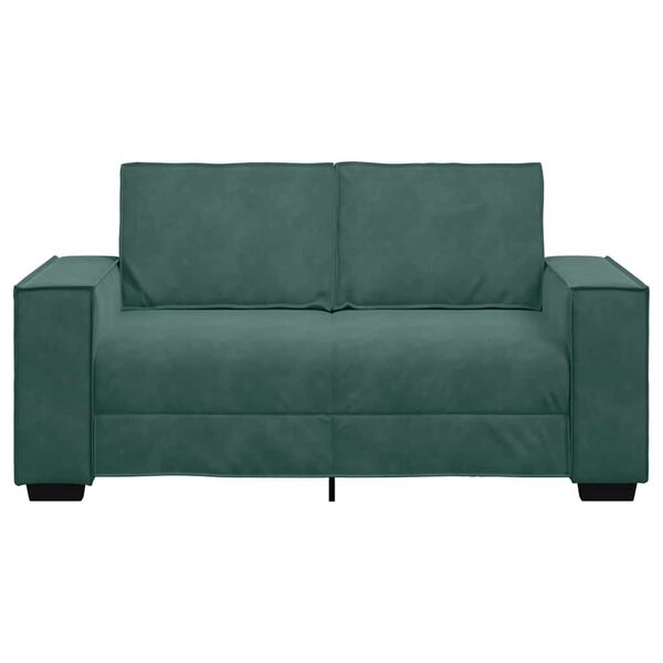 vidaXL 2-Sitzer-Sofa Dunkelgr&uuml;n 160x78x84 cm Samt