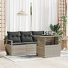 vidaXL Sofa Set mit Kissen 5 pcs Leicht Poly-Rattan