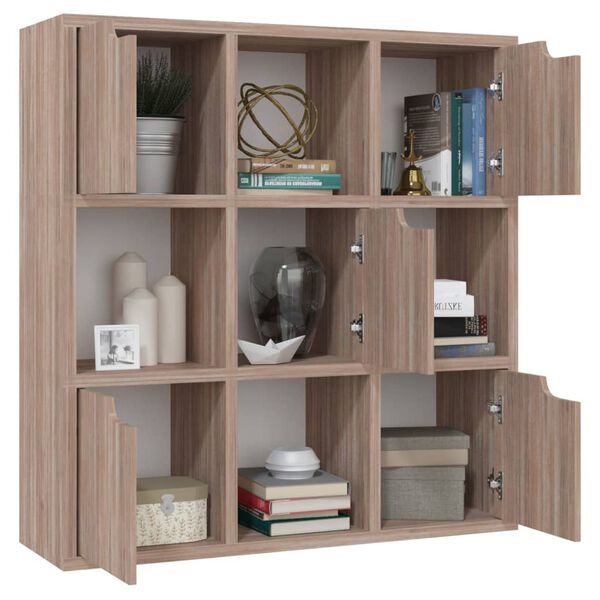 vidaXL B&uuml;cherregal Grau Sonoma-Eiche 88,5x27,5x88 cm Holzwerkstoff