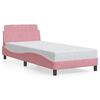 vidaXL Bettgestell mit Kopfteil "Dover" Rosa 90x190 cm Samt