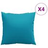 vidaXL Sofakissen 4 Stk. Blau 40x40 cm Stoff
