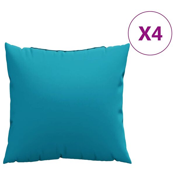 vidaXL Sofakissen 4 Stk. Blau 40x40 cm Stoff