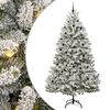 vidaXL K&uuml;nstlicher Weihnachtsbaum Gr&uuml;n und Wei&szlig; 300 cm PVC und Metall