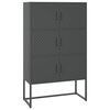 vidaXL Highboard Anthrazit 80x35x135 cm Stahl