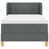 vidaXL Boxspringbett mit Matratze Dunkelgrau 90 x 190 cm Stoff