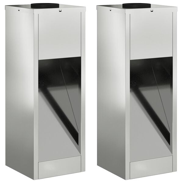 vidaXL Solar LED Wegeleuchte 2 pcs Galvanisiert Galvanisiert