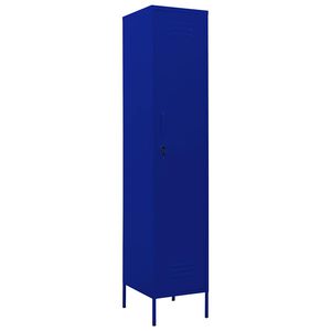 vidaXL Schlie&szlig;fachschrank Marineblau 35x46x180 cm Stahl