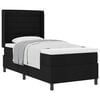 vidaXL Boxspringbett mit Matratze Schwarz 90 x 190 cm Stoff