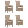 vidaXL 5-tlg. Garten-Essgruppe mit Kissen Poly Rattan Beige