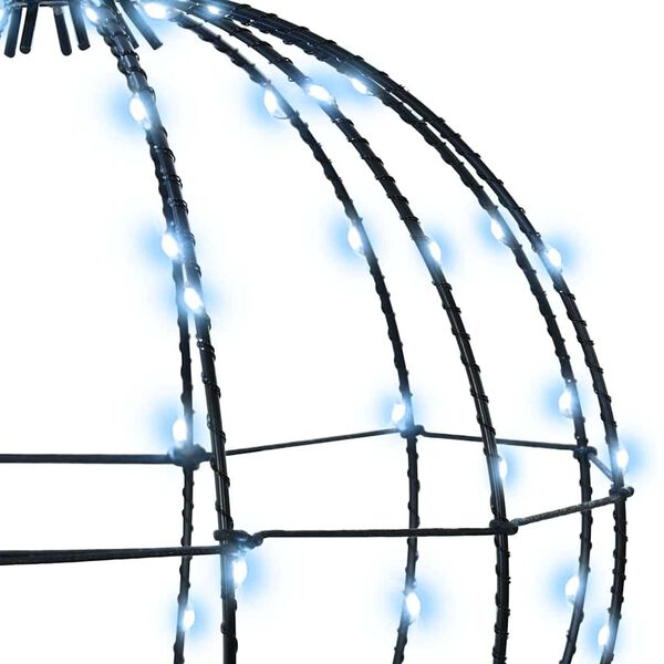 vidaXL Ball mit 192 LEDs 2 pcs Kaltwei&szlig; 40 cm Metall