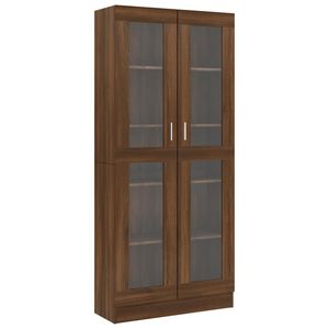 vidaXL Vitrinenschrank Braun Eichen-Optik 82,5x30,5x185 cm