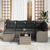 vidaXL Gartensofa-set 7 pcs Grau Poly-Rattan