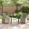 vidaXL Garten Essgruppe 3 pcs Beige und Hellgrau Poly-Rattan