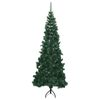 vidaXL Eckiger k&uuml;nstlicher Weihnachtsbaum Gr&uuml;n 180 cm PVC und Metall