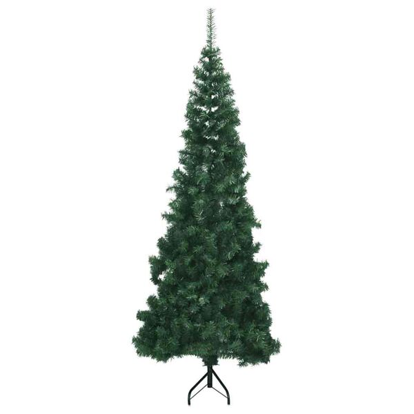 vidaXL Eckiger k&uuml;nstlicher Weihnachtsbaum Gr&uuml;n 180 cm PVC und Metall
