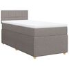 vidaXL Boxspringbett mit Matratze Taupe 80x200 cm Stoff