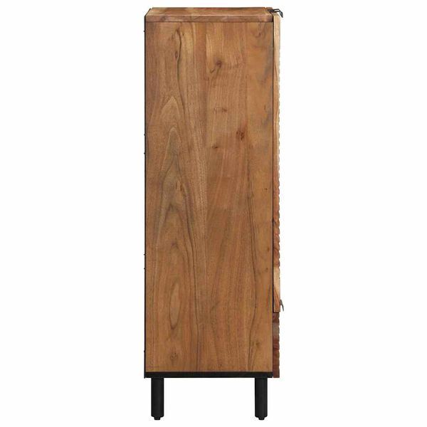 vidaXL Highboard mit Regal Natur 60 x 33,5 x 100 cm Massivholz Akazie