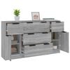 vidaXL 3-tlg. Sideboard-Set Grau Sonoma Holzwerkstoff