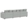vidaXL Modulares Sofa mit Kissen Hellgrau
