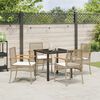 vidaXL Garten Essgruppe 5 pcs Beige Poly-Rattan
