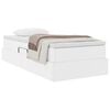 vidaXL Aufbewahrungsbett mit Matratze Wei&szlig; 90 x 200 cm Kunstleder