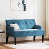 vidaXL Chesterfield Bank Blau 112 x 65,5 x 75 cm Samt
