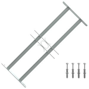 vidaXL Fenstergitter Verstellbar mit 2 Querst&auml;ben 500-650 mm