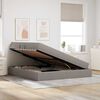 vidaXL Aufbewahrungsbett mit Matratze Taupe 160 x 200 cm Polyester