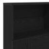vidaXL Kopfteil Schrank Schwarz Eichen-Optik 160 x 19 x 103,5 cm