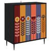 vidaXL Sideboard ESSEN Schwarz Eichen-Optik 69 x 33 x 76 cm