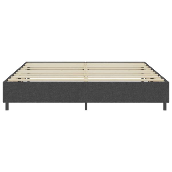 vidaXL Boxspring-Bettgestell Grau Stoff 200x200 cm