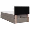 vidaXL Ottoman-Bett mit Matratze & LEDs Taupe 80x200 cm Stoff