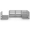 vidaXL 5-tlg. Garten-Lounge-Set Grau Massivholz Kiefer
