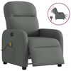 vidaXL Massagesessel Elektrisch Dunkelgrau Stoff