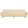 vidaXL Schlafsofa 2-Sitzer Creme Stoff