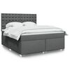 vidaXL Boxspringbett mit Matratze Dunkelgrau 180x200 cm Stoff
