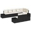vidaXL Gartensofa-set 8 stk. Schwarz und Creme Poly Rattan