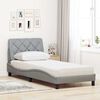 vidaXL Bett mit Matratze Hellgrau 90x190 cm Stoff