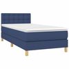 vidaXL Boxspringbett mit Matratze Blau 80x200 cm Stoff
