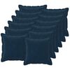vidaXL Kissenbezug 12 stk. HOUTEN Blau 40 x 40 cm Mikrofaser Fleece