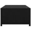 vidaXL Outdoor-Lehnst&uuml;hle 2 Stk. mit Tisch Schwarz Poly-Rattan