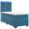 vidaXL Boxspringbett mit Matratze mit Kopfteil Blau 90 x 200 cm Samt
