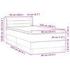 vidaXL Boxspringbett mit Matratze Rosa 90x220 cm Samt
