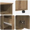 vidaXL Tisch mit Rollen Artisan-Eiche 91 x 50 x 77 cm Holzwerkstoff