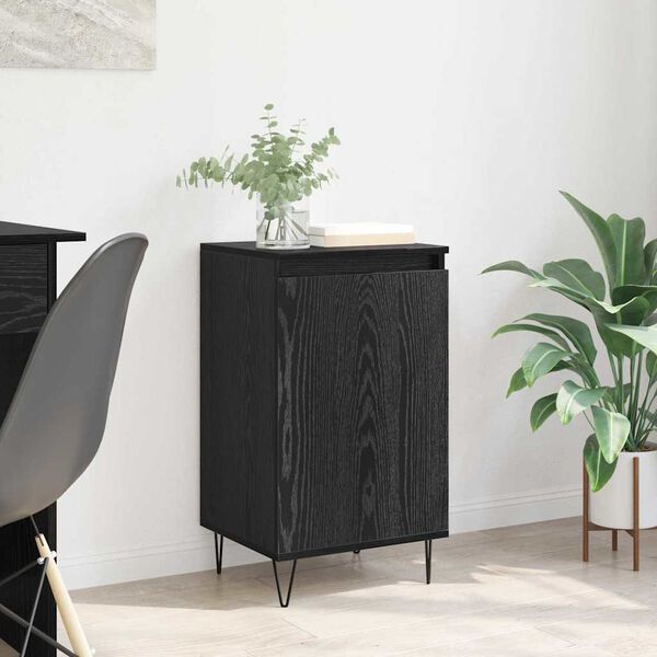 vidaXL Sideboard Schwarz Eichen-Optik 40 x 35 x 70 cm Holzwerkstoff