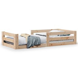 vidaXL Massivholzbett ohne Matratze 75x190 cm Kiefernholz