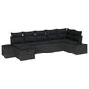 vidaXL Gartensofa-set 7 stk. Schwarz Poly-Rattan