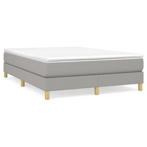 vidaXL Boxspringbettgestell Hellgrau 140x190 cm Stoff