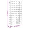 vidaXL Weinregal f&uuml;r 72 Flaschen Wei&szlig; Metall