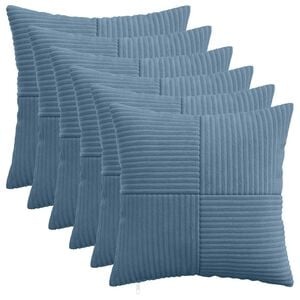 vidaXL Kissenbezug 6 pcs ALMELO Blau 30 x 30 cm Cord